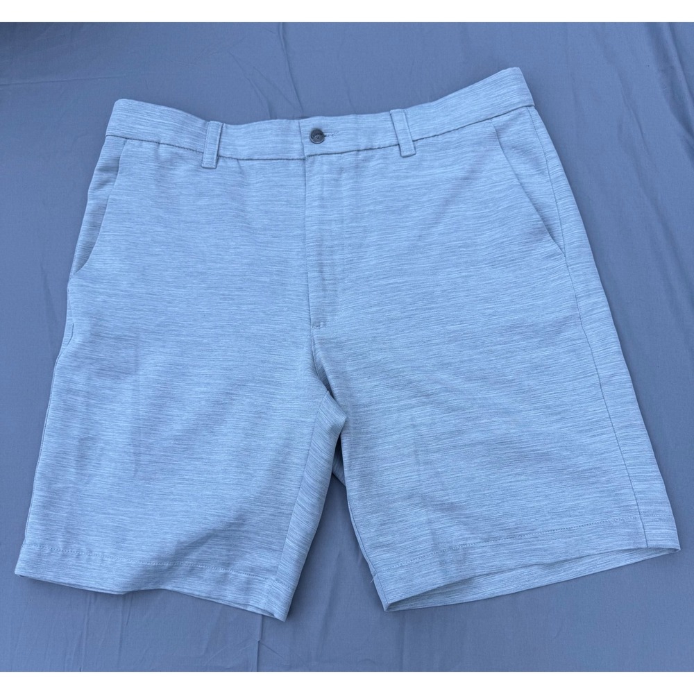Callaway Mens Golf Shorts Gray Heathered Performance Stretch Flat Front size 34
